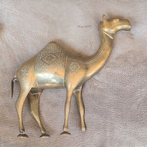 Solid Brass Camel Figurine vintage